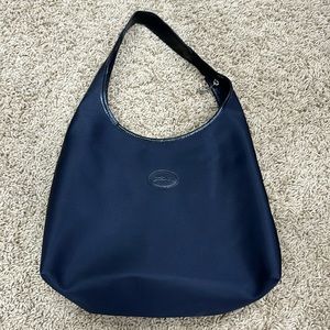 Longchamp le pliage black hobo EUC